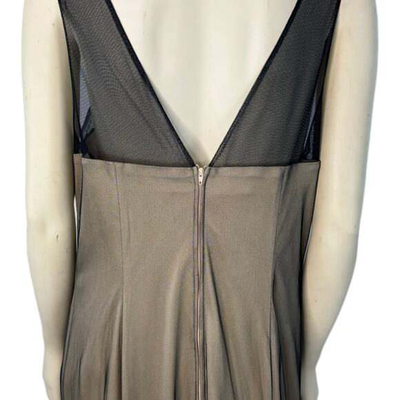 DEB mermaid style nude, black mesh overlay jeweled neckline sleeveless size 14 - Picture 10 of 16